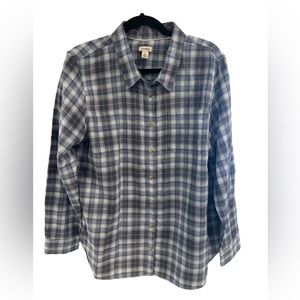 L.L.Bean Women’s‎ Plaid Shirt Large Excellent